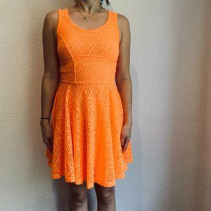 Express Women's Neon Orange Summer dress size s